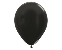Balony Sempertex 12", (metallic black) Metallic Czarne, 50 szt.