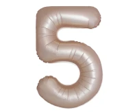 Balon foliowy 30" FX - Cyferka 5 Matowy Złoty Starlight, niepakowany