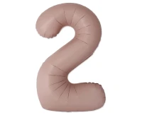 Balon foliowy 30" FX - Cyferka 2 Matowy Różowy Vintage Rose, niepakowany