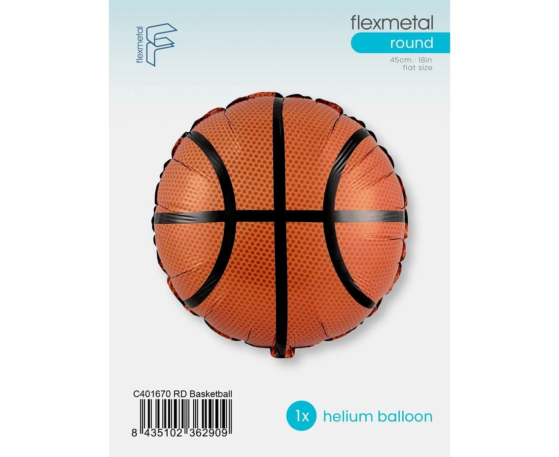 Balon foliowy 18" FX - Piłka do koszykówki (okrągły), pakowany