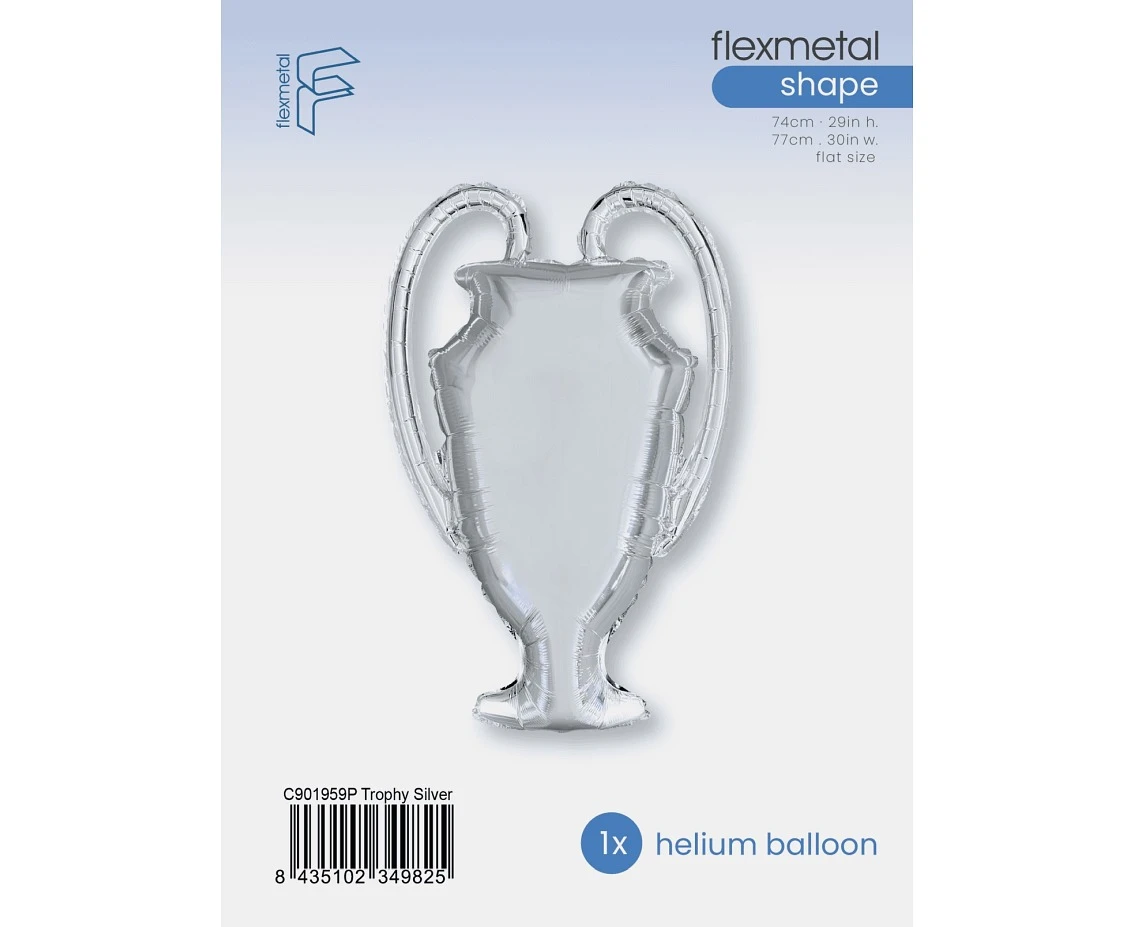 Balon foliowy 24" FX - Puchar (srebrny), pakowany