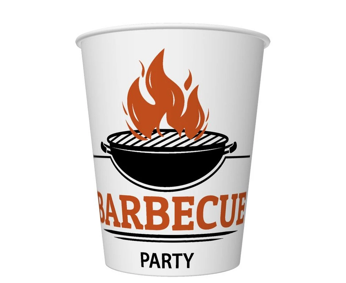 Kubeczki papierowe Barbecue Party, 250 ml, 8 szt.