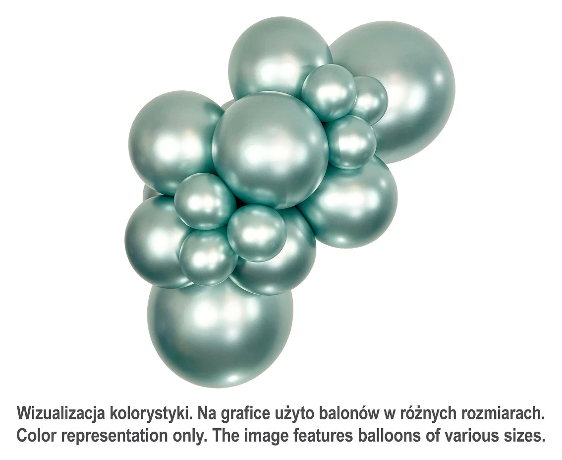 Balony Sempertex 18", (silk cool mint) Silk, Miętowe, 15 szt.