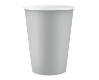 Kubeczki pap. jednokolorowe srebrne, 250ml/ 6szt. KK