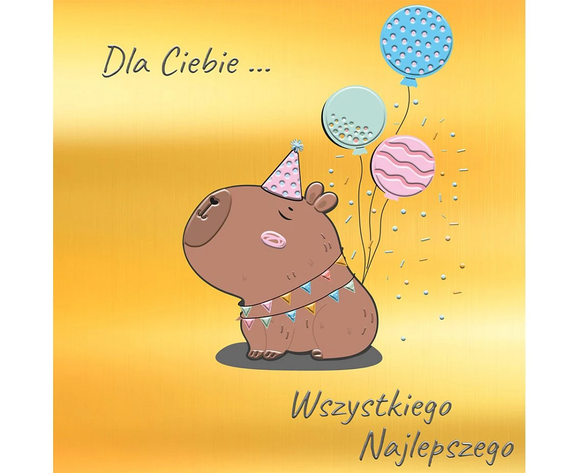 Kartka okolicznościowa  KW Kapibara dla Ciebie , 1 szt.