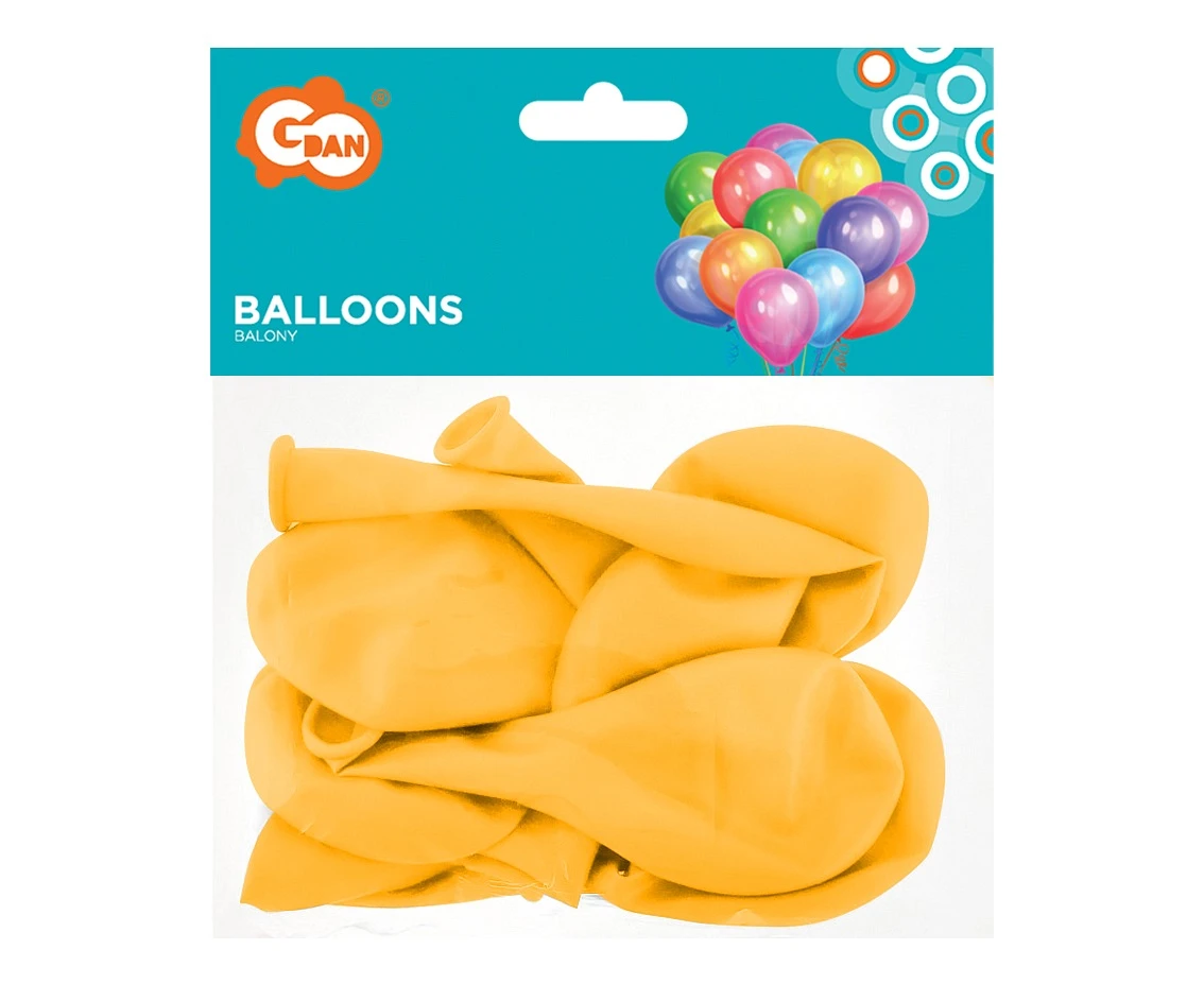 Balony Gemar 10", pastel premium ciemnożółte, 10szt.