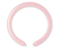 Balony Gemar, rurki włoskie pastel pudrowe różowe, 100szt.