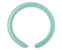 Balony Gemar, rurki włoskie pastel pudrowe miętowe Tiffany, 100szt.