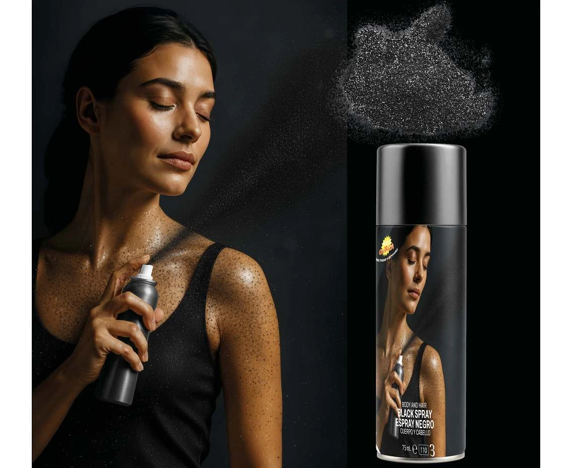 Spray do ciała, 75 ml, czarny