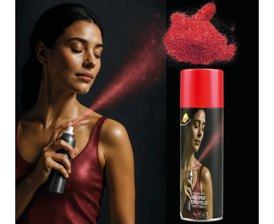 Spray do ciała, 75 ml, czerwony