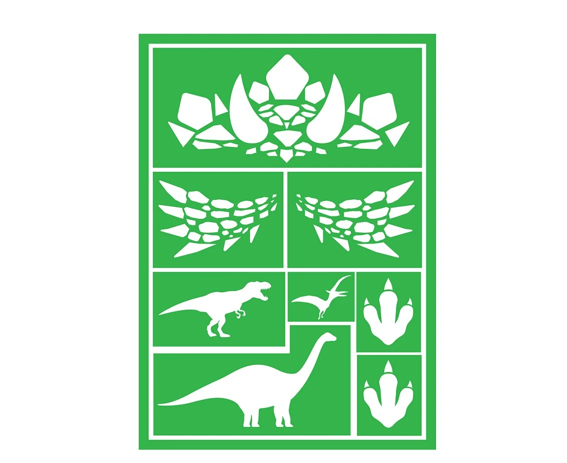 Szablon do malowania do twarzy dinozaur