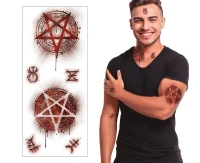 Tatuaże zmywalne satanistyczne, 30×13 cm