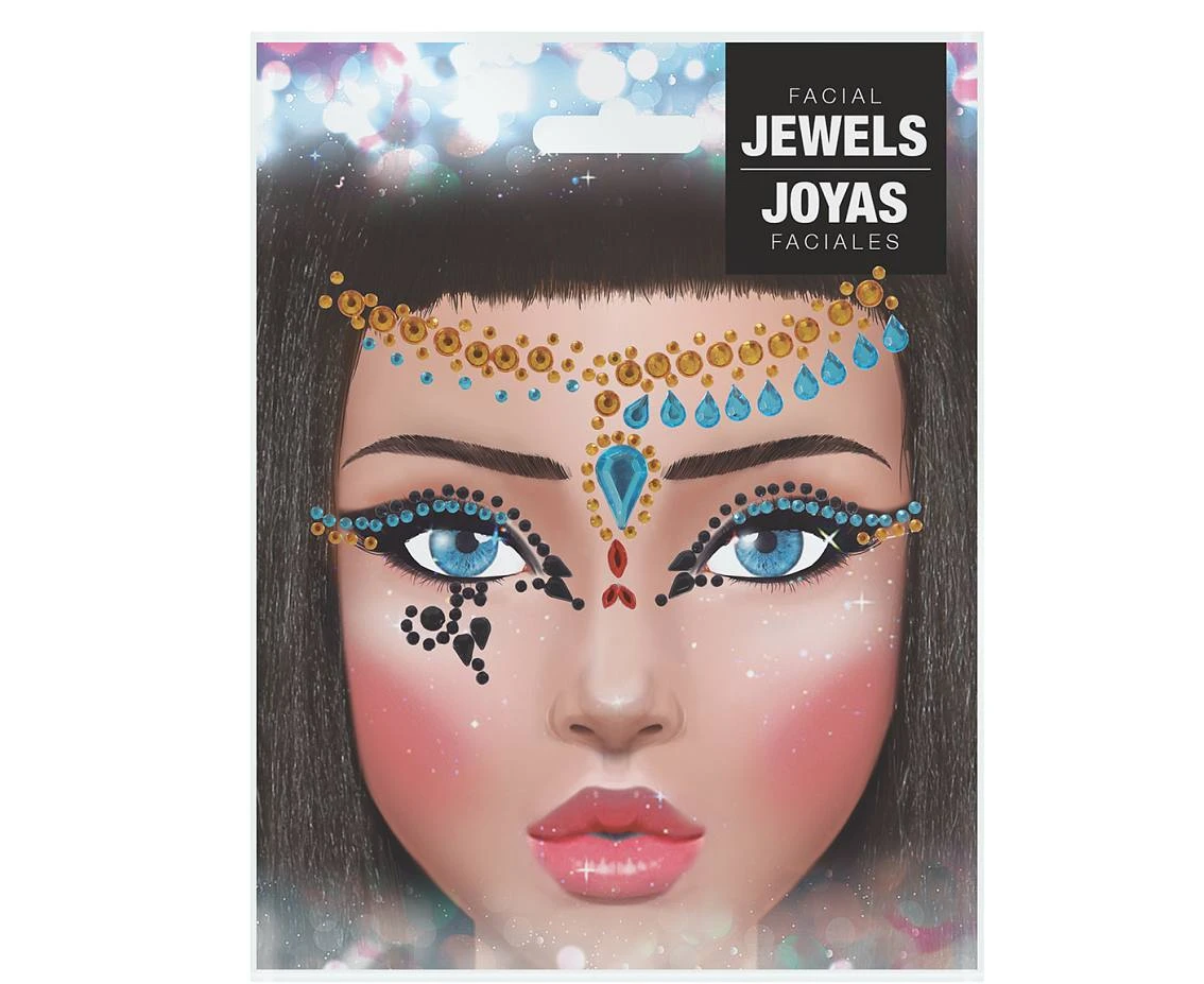 Biżuteria do twarzy samoprzylepna egipska, 10×13 cm