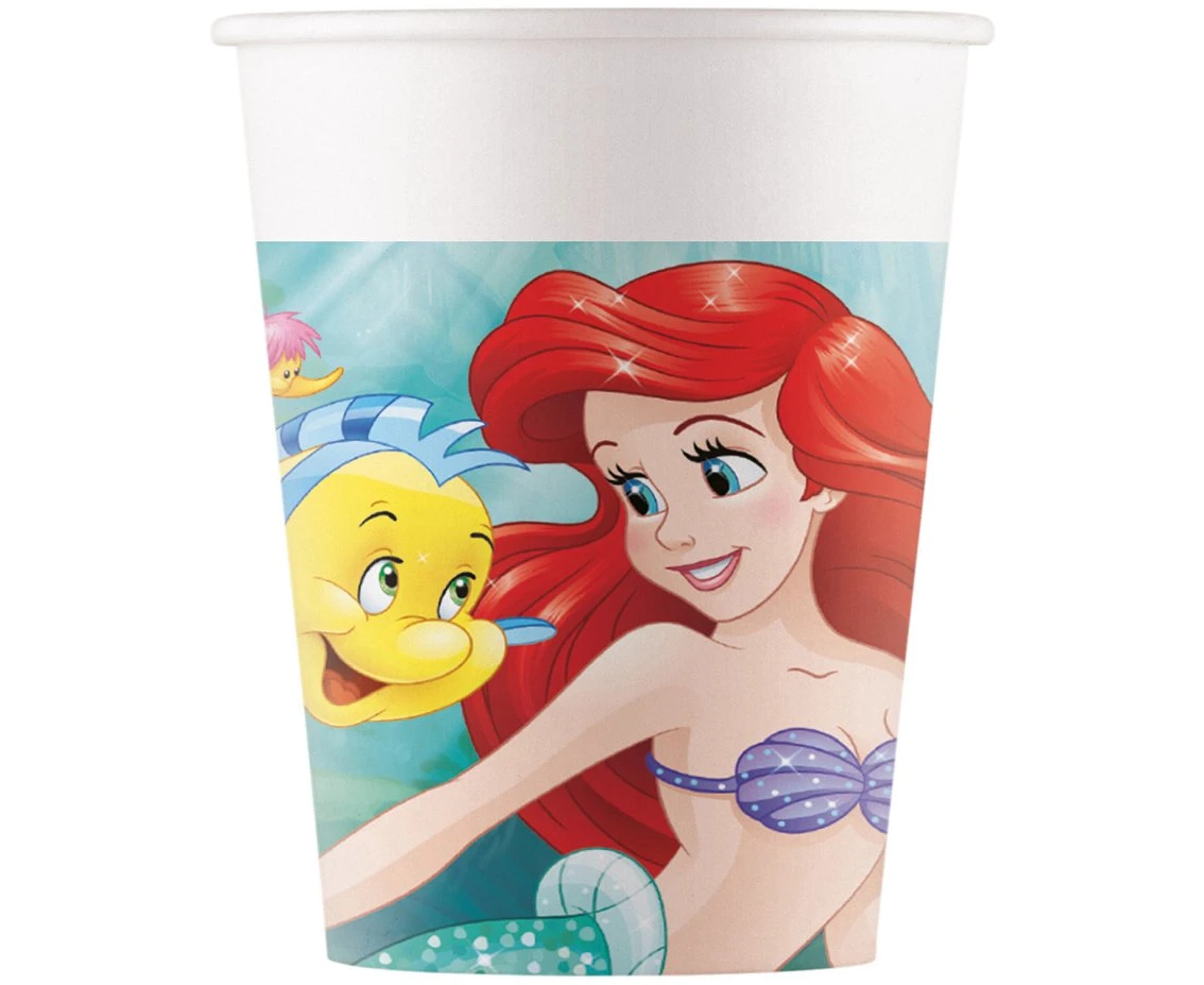 Kubeczki papierowe Ariel Curious Decorata Party Disney, 200ml, 8 szt. FSC