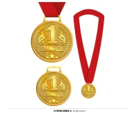 Medal "champion 1", 6 cm