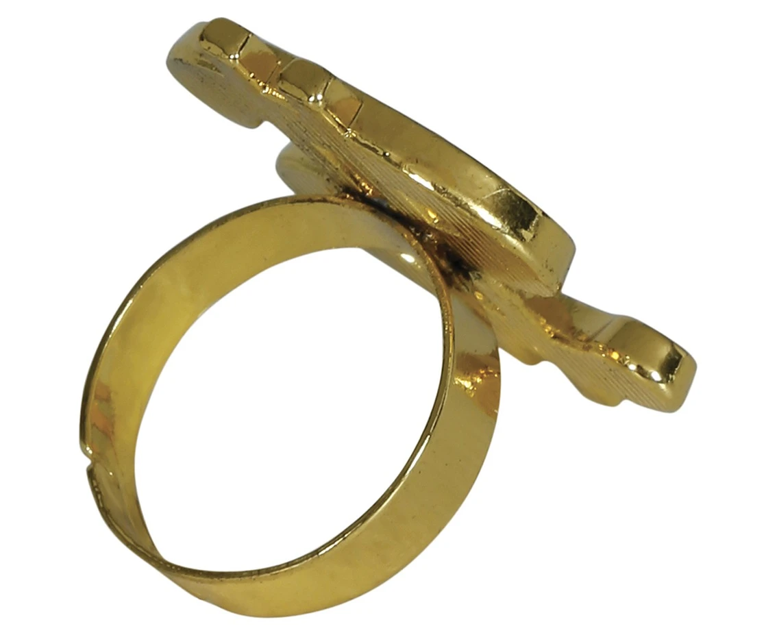 Pierścień „dollar”, metaliczny, 3 cm