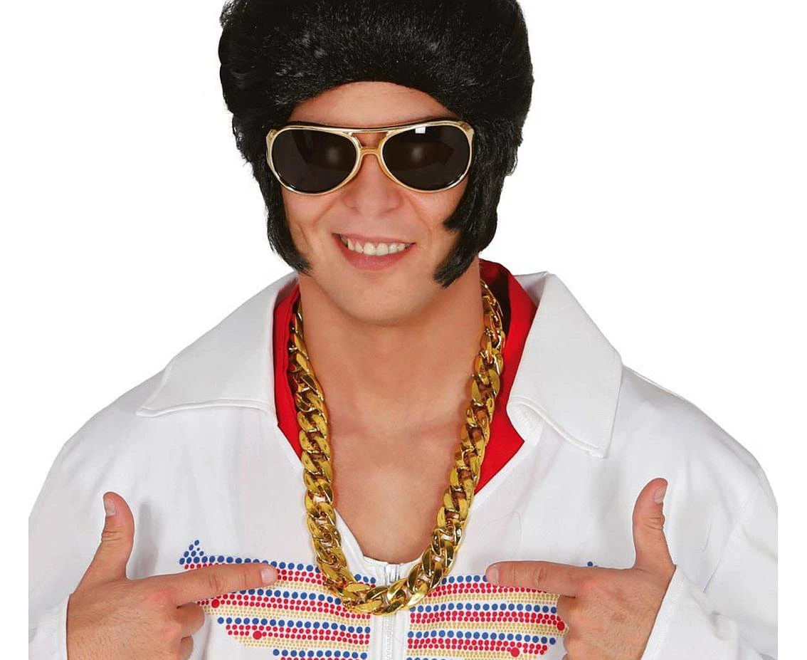 Łańcuch gangsterski, złoty, przebranie hiphop, raper, 60 cm