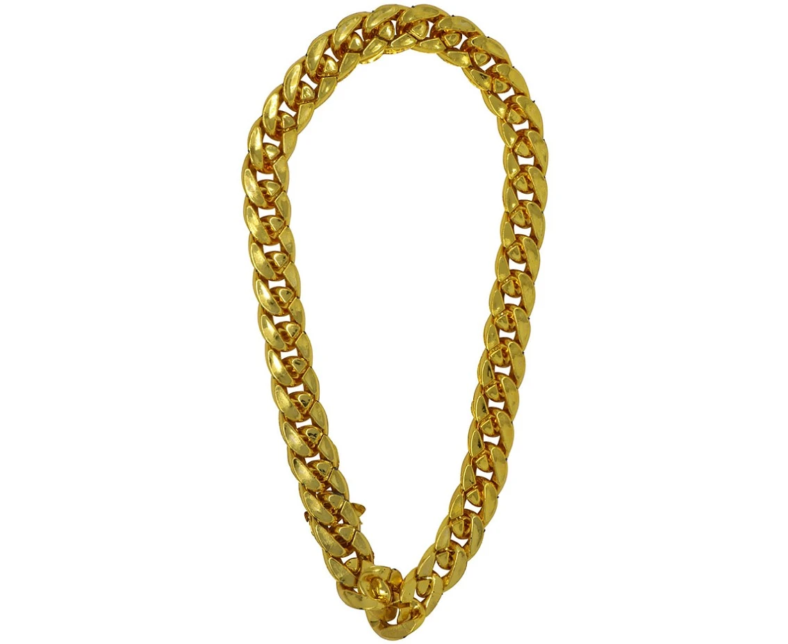 Łańcuch gangsterski, złoty, przebranie hiphop, raper, 60 cm