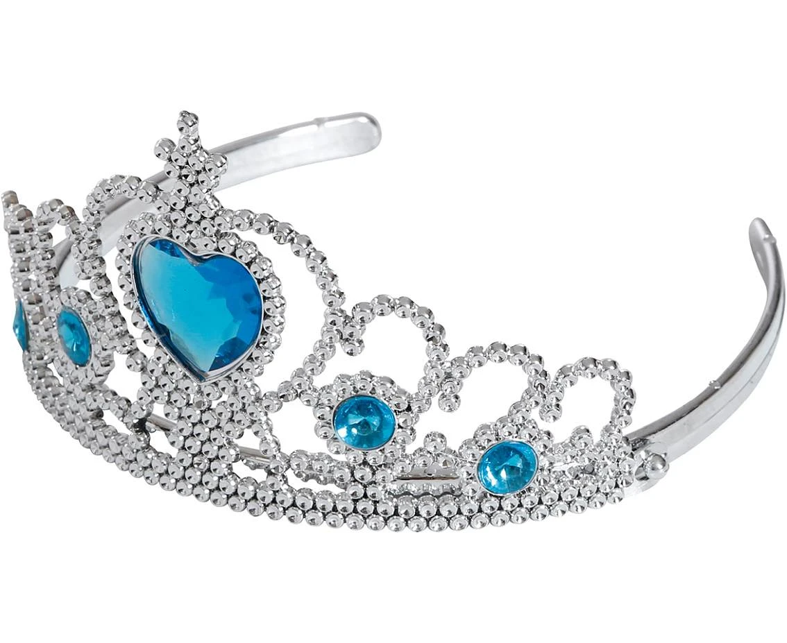 Tiara z niebieskimi kamieniami