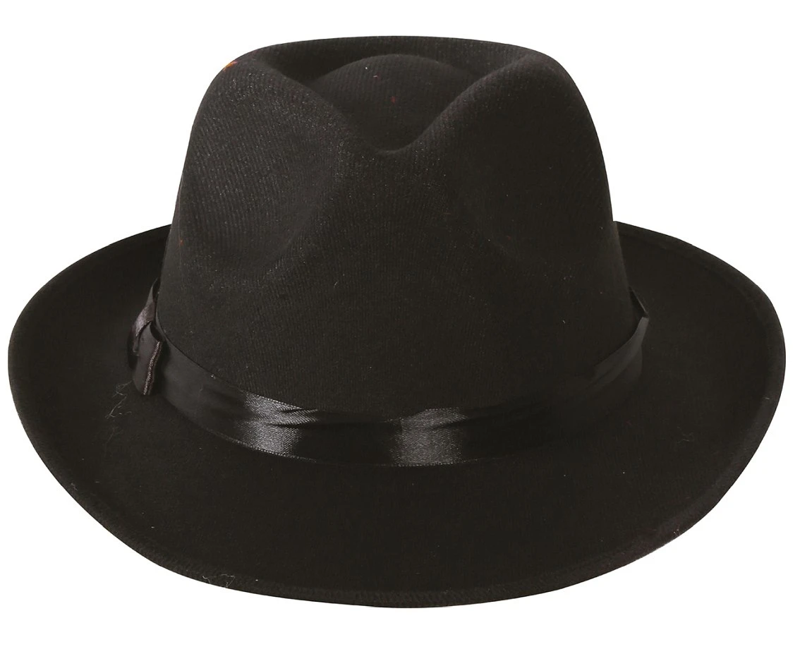 Kapelusz czarny gangster, mafiozo