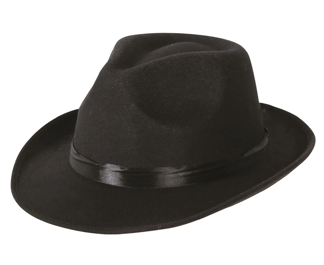 Kapelusz czarny gangster, mafiozo