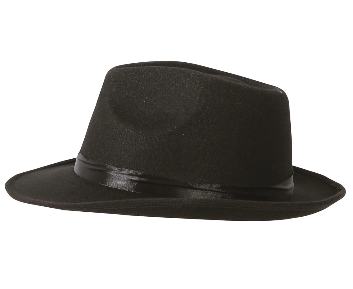 Kapelusz czarny gangster, mafiozo