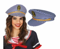 Czapka marynarska w paski