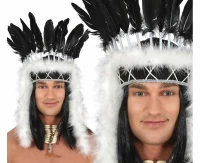 Pióropusz indiański czarno-biały