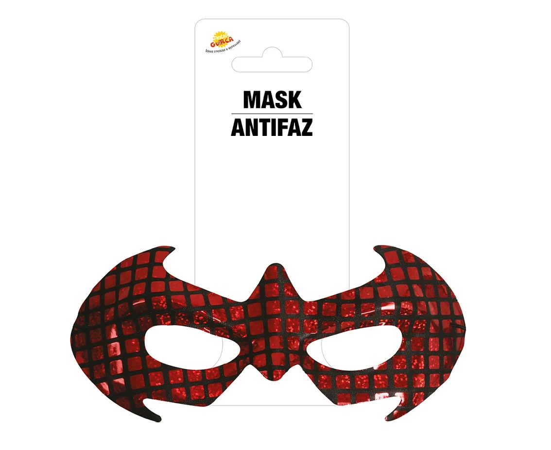 Maska czerwony superhero, nietoperz