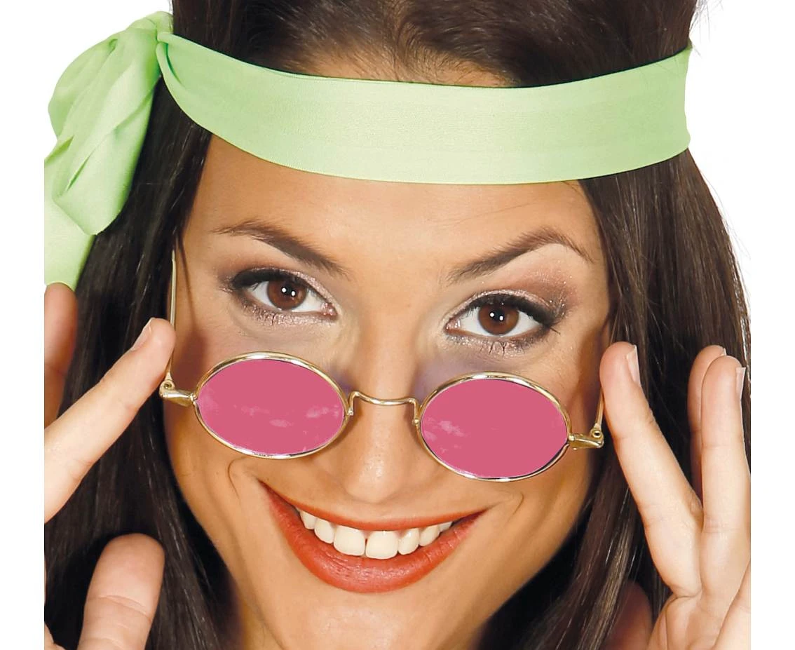 Okulary Hippie, różowe