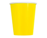 Kubeczki papierowe neonowe żółte, 270 ml, 8 szt.