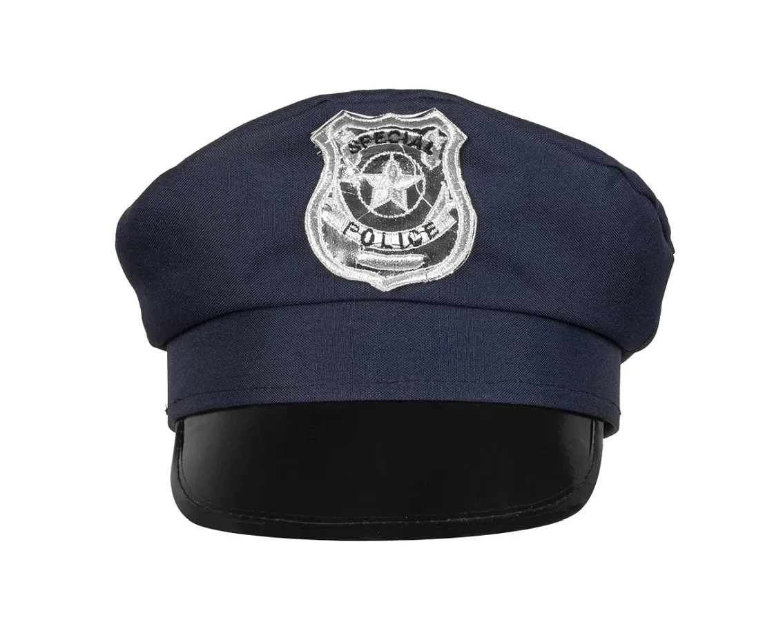 Zestaw dla dorosłych Police (czapka, okulary, odznaka, pałka 33 cm)