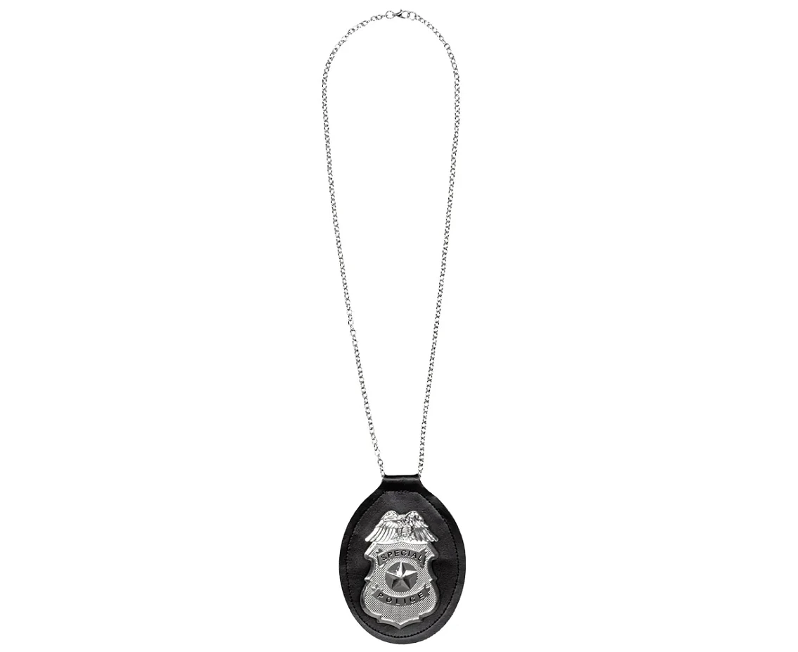 Zestaw dla dorosłych Policjant ( okulary, wisiorek, odznaka)