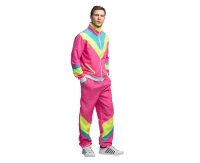 Dres męski neonowy różowy Retro, rozm. L