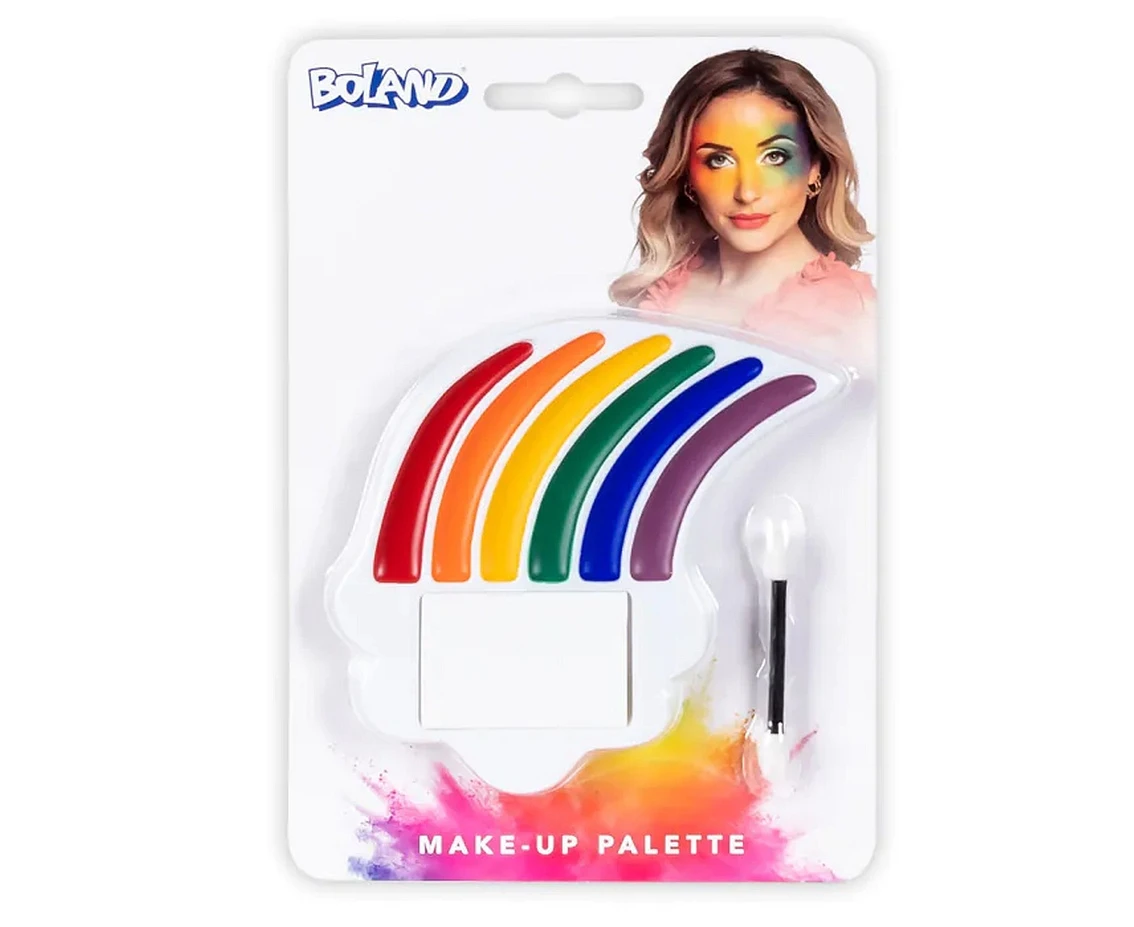 Paleta do makijażu, tęczowe kolory