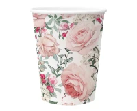 Kubki papierowe 0,25 l  Gorgeous Roses, 8 szt.