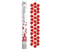 Konfetti pneumatyczne Płatki Róż, czerwone, tekstylne / 60 cm
