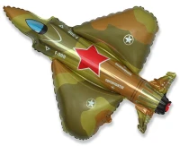 Balon foliowy 24'' FX - Zielony Odrzutowiec, niepakowany