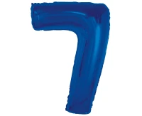 Balon foliowy B&C Cyfra 7, niebieska, 92 cm