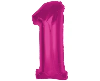 Balon foliowy Smart, cyfra 1, różowa, 92 cm KK