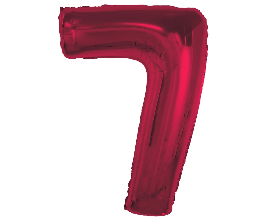 Balon foliowy Smart, cyfra 7, czerwona, 92 cm  KK