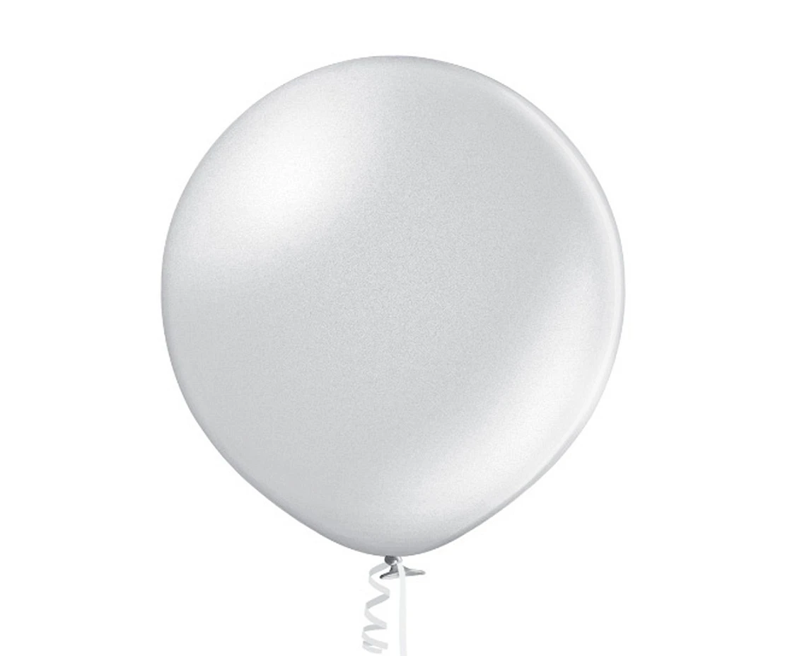 Balony B&C 24", metalik srebrne, 2szt.