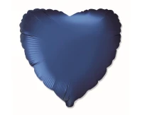 Balon foliowy 18" FX - Serce (satynowy navy blue), niepakowany