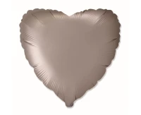 Balon foliowy 18" FX - Serce (satynowy pieczarkowy), niepakowany