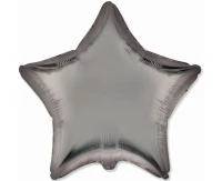 Balon foliowy 18" FX - Gwiazda (satynowy stalowo-szary), niepakowany KK