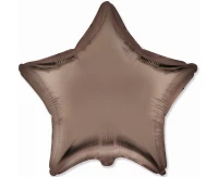 Balon foliowy 18" FX - Gwiazda (satynowy brązowy), niepakowany
