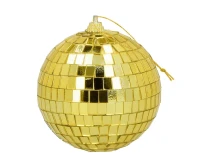 Kula disco, złota, 8 cm, 6 szt.