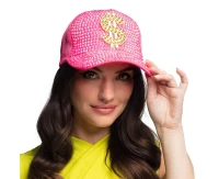 Czapka z daszkiem Dolar, neonowa- różowa, regulowana