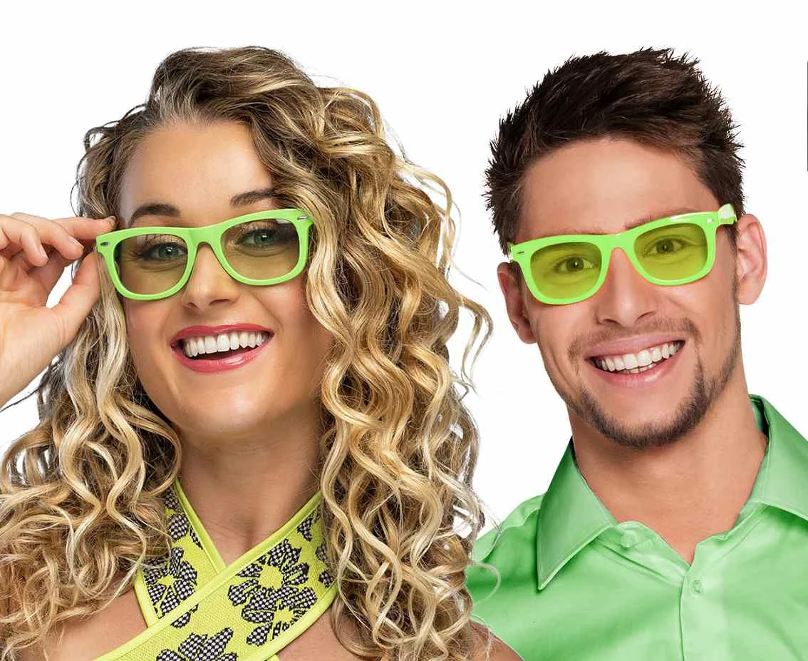 Okulary Dance, neonowy zielony
