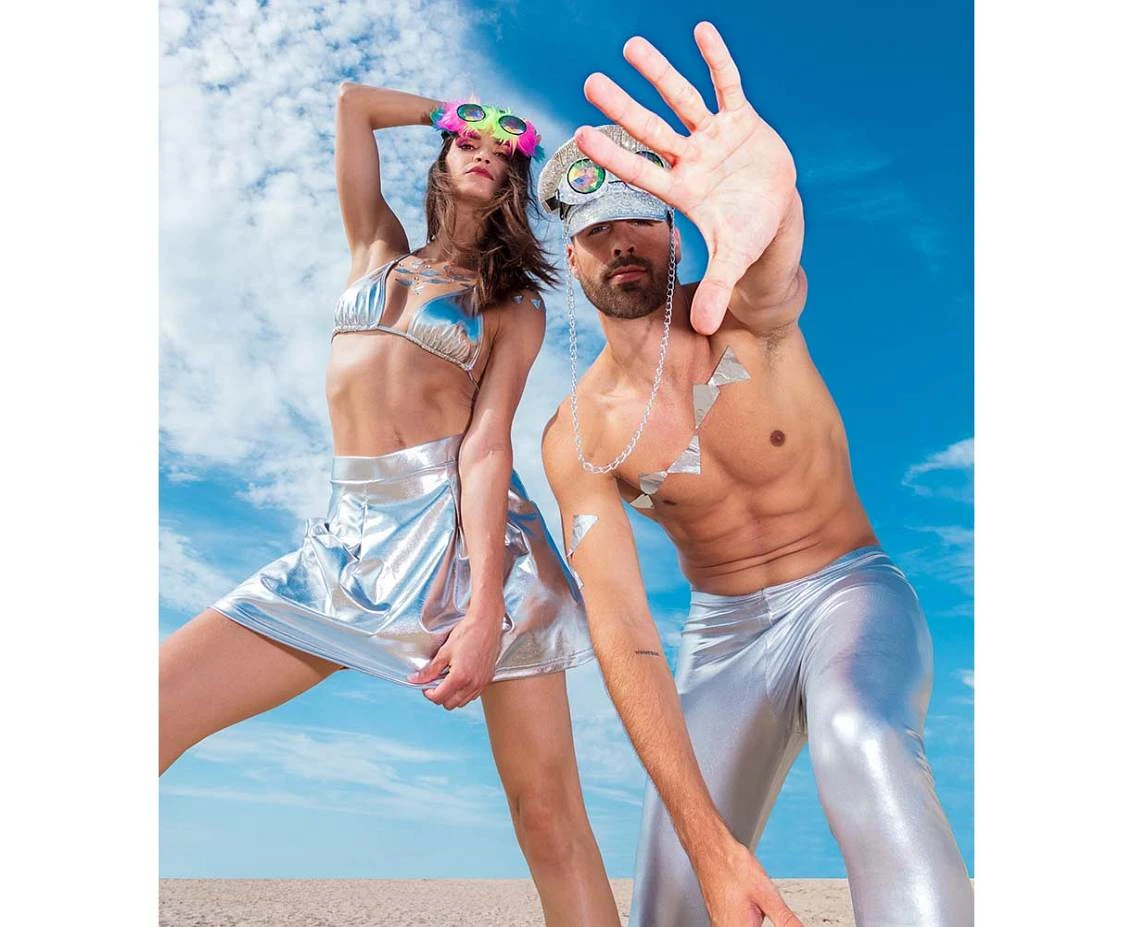 Okulary party Mirage, srebrne